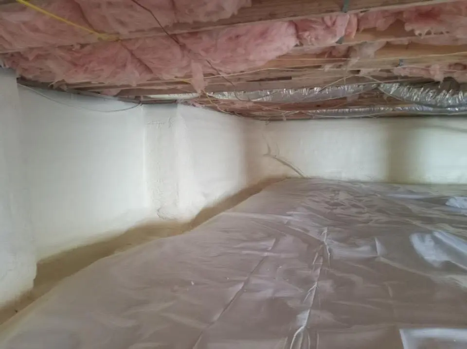 Crawl space encapsulation with closed-cell spray foam for Roof Maintenance in Shelton